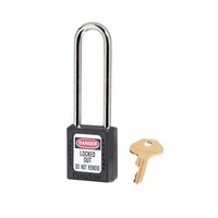 Zenex Sicherheitsvorhängeschloss schwarz 410LTBLK