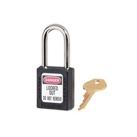 Zenex Sicherheitsvorhängeschloss schwarz 410BLK, 410KABLK