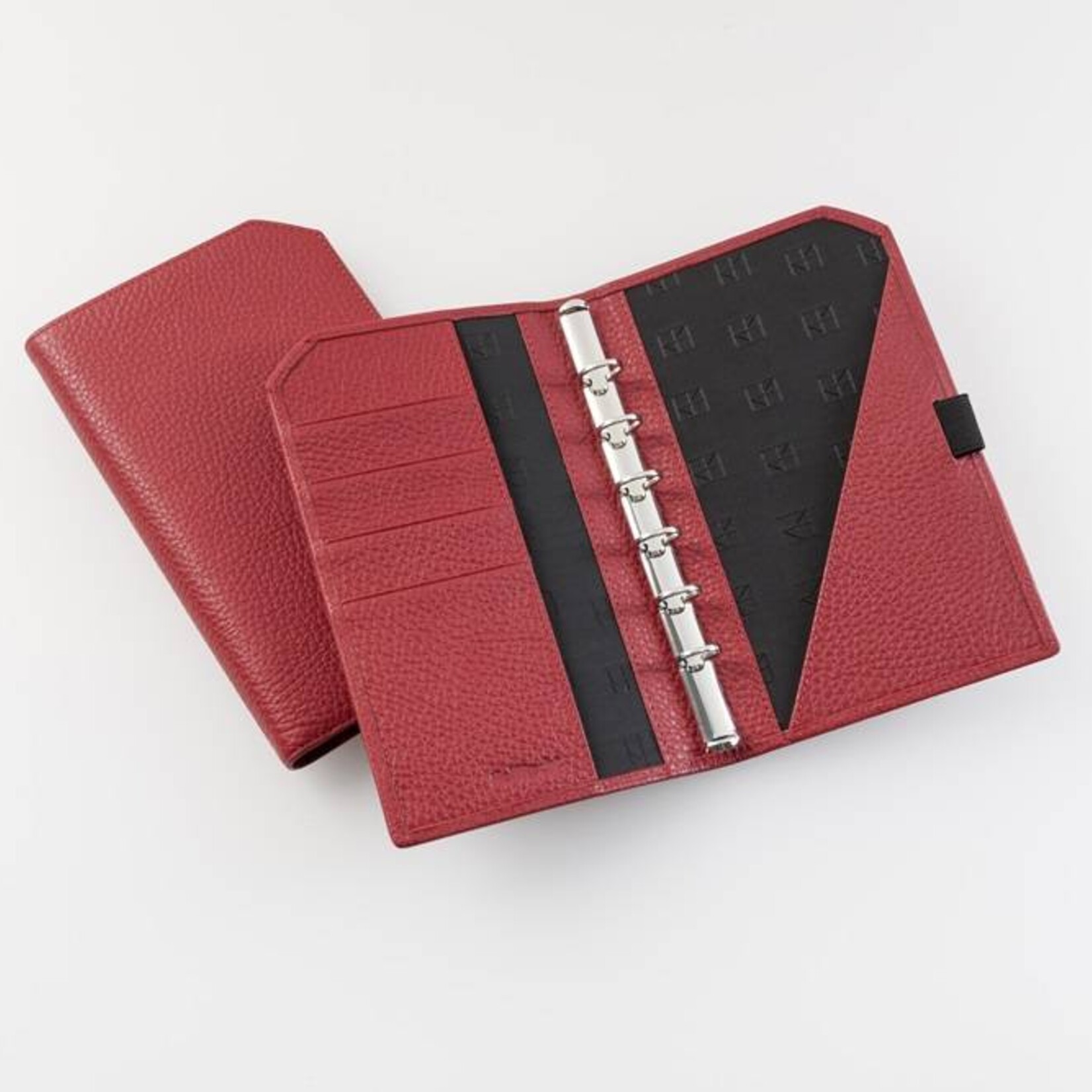 Lederringbuch "Classic", 13-mm-Ringmechanik - karminrot