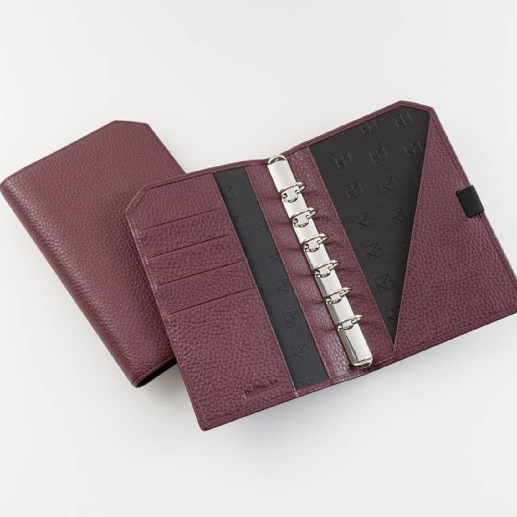 Lederringbuch "Classic", 13-mm-Ringmechanik - weinrot