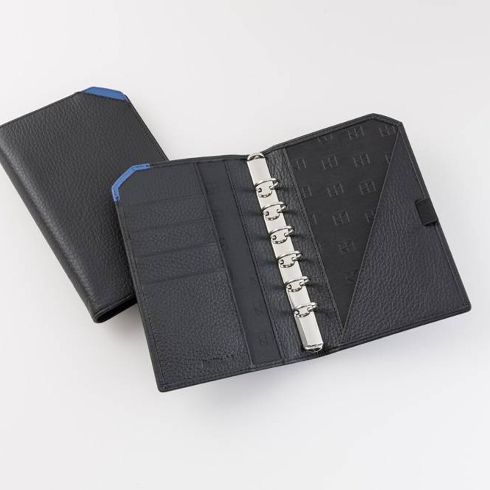 Lederringbuch "TeamLine", 17-mm-Ringmechanik blau