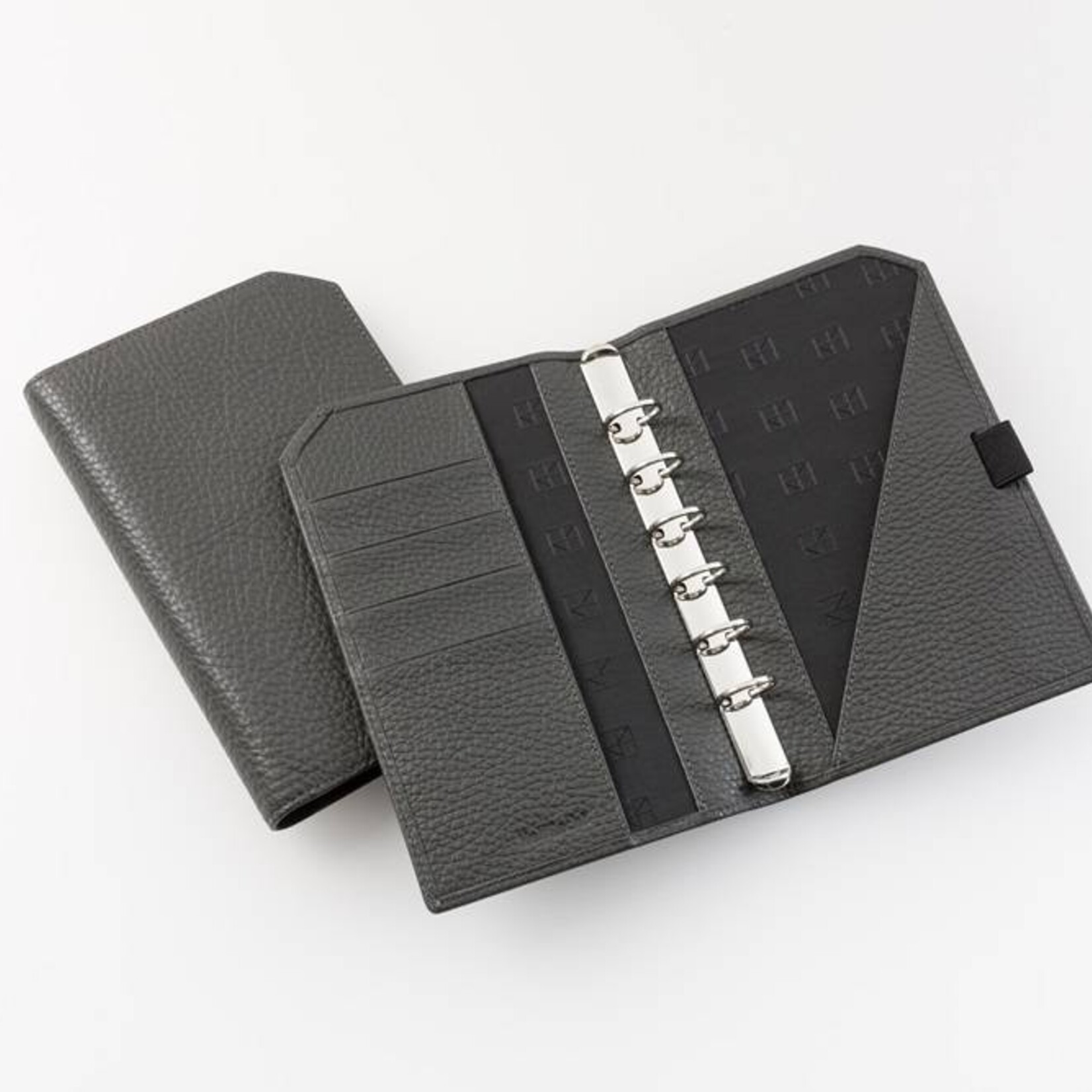 Lederringbuch "Classic", 17-mm-Ringmechanik granitgrau