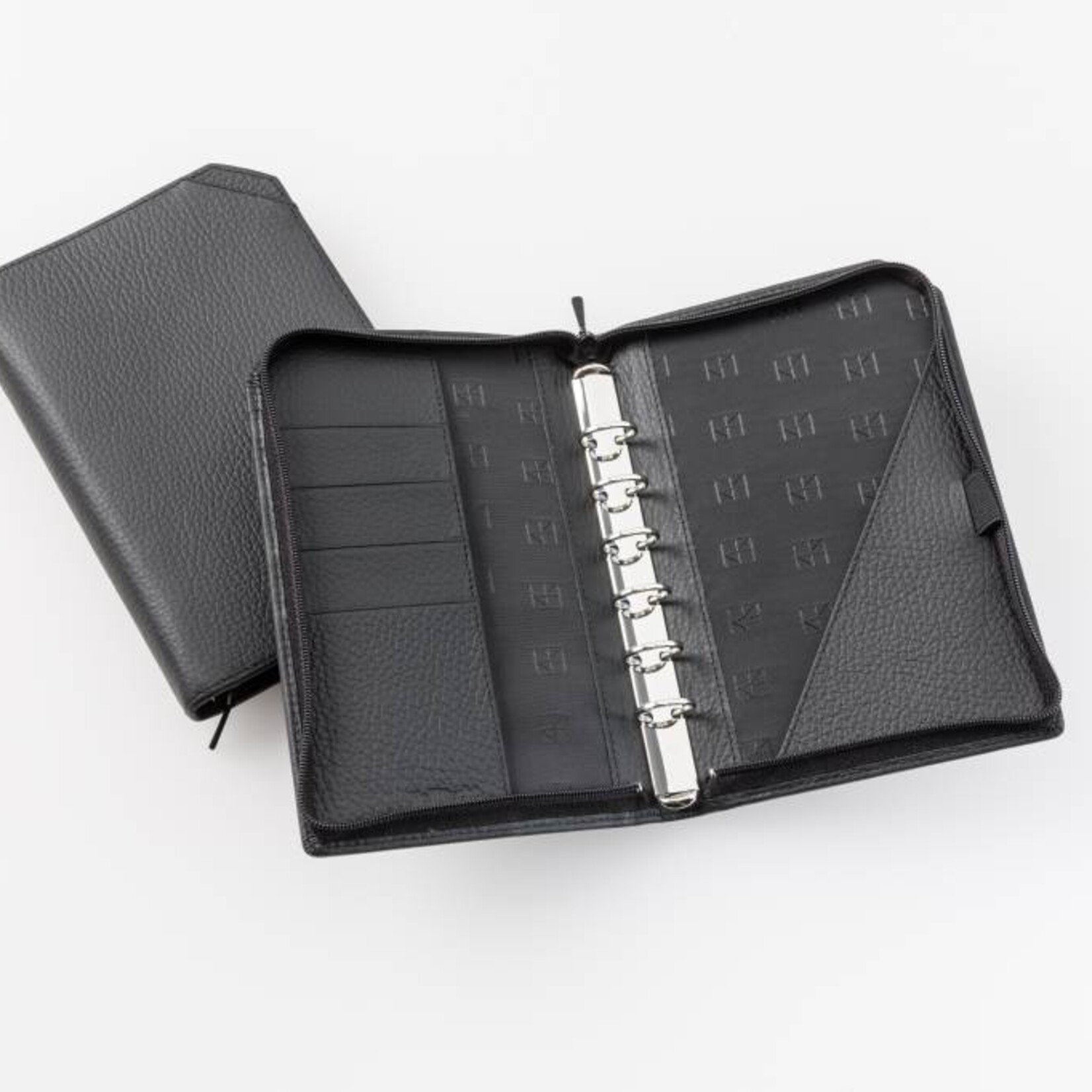 Lederringbuch "Classic S" schwarz