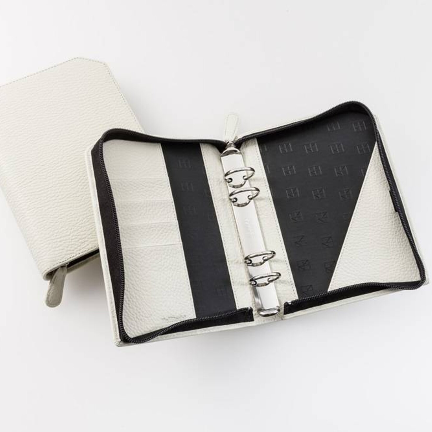 Lederringbuch "Maxi" creme