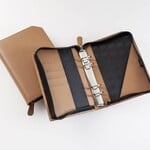 Lederringbuch "Maxi" cognac