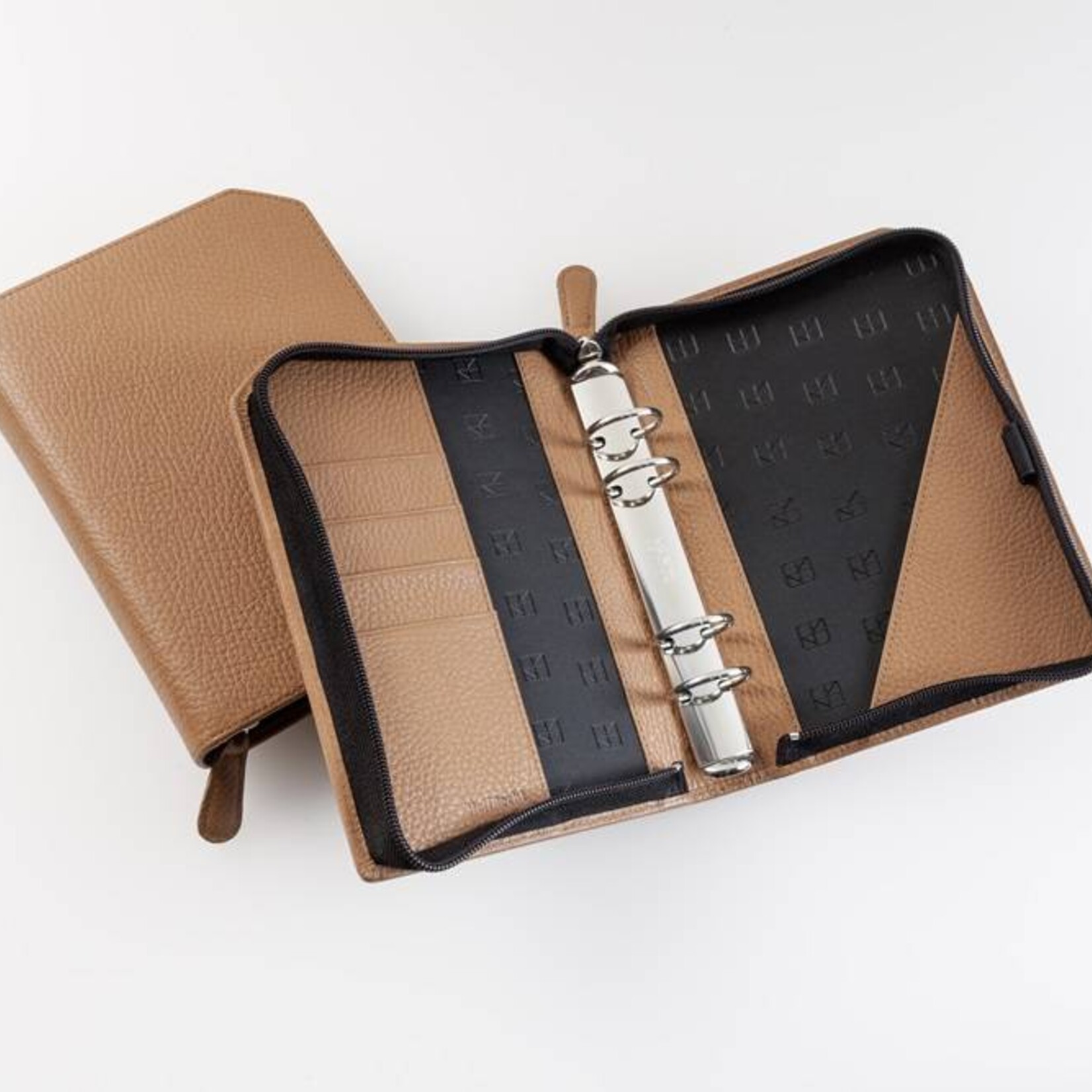 Lederringbuch "Maxi" cognac