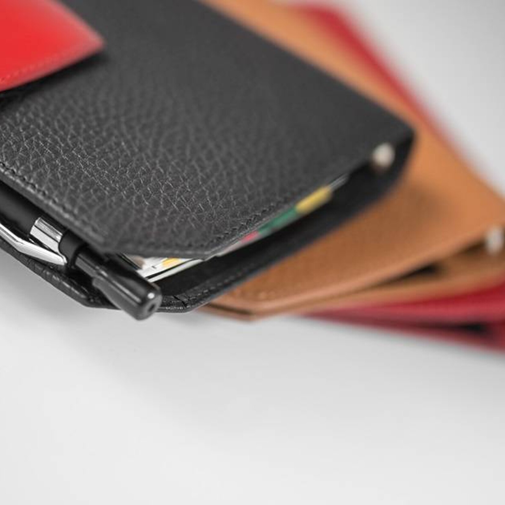 Lederringbuch "Classic L" -Cognac