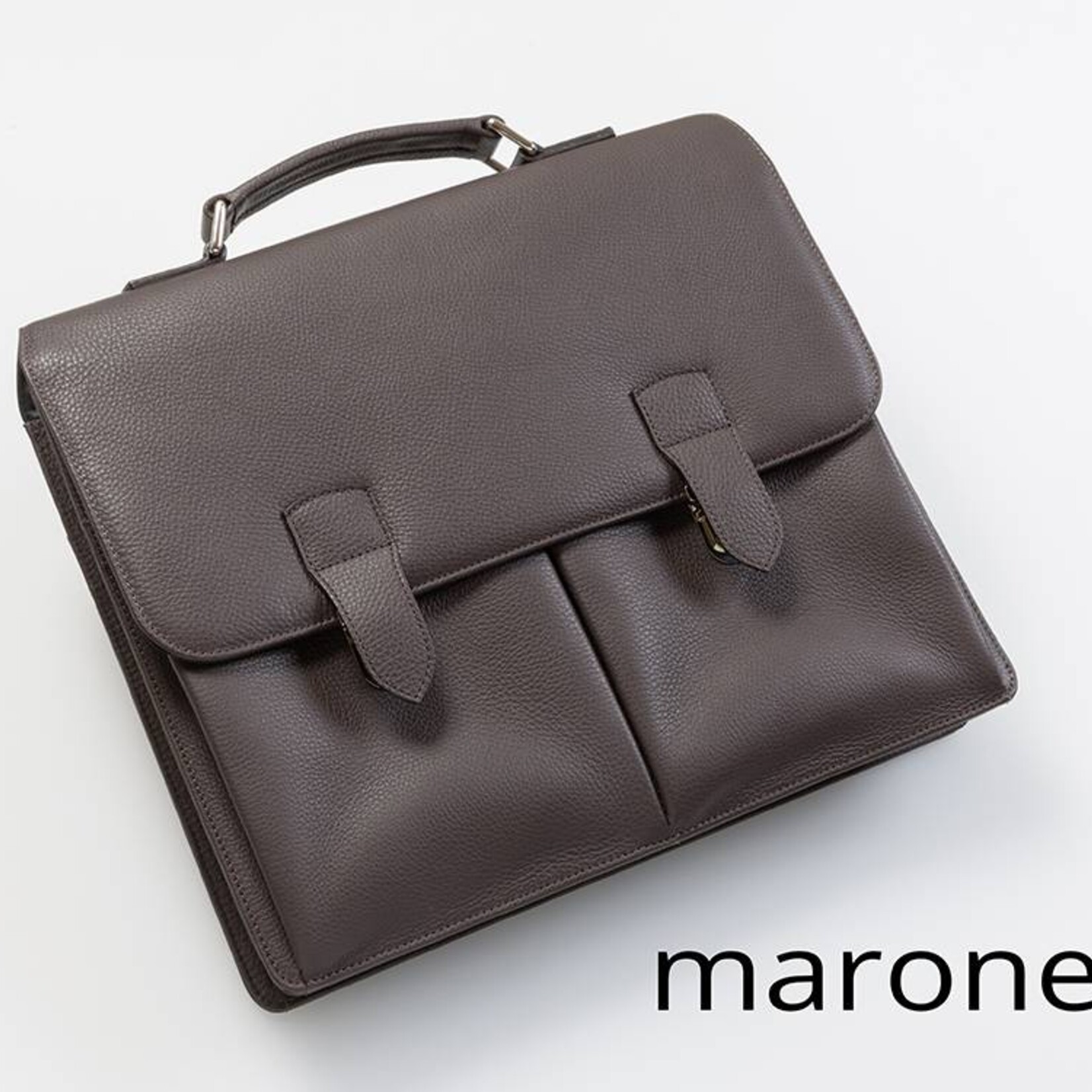 Hochwertige Leder-Businesstasche - Marone