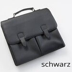 Leder-Businesstasche - Schwarz