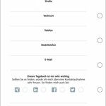 Tagebuch Compagnon  - Personalienblatt