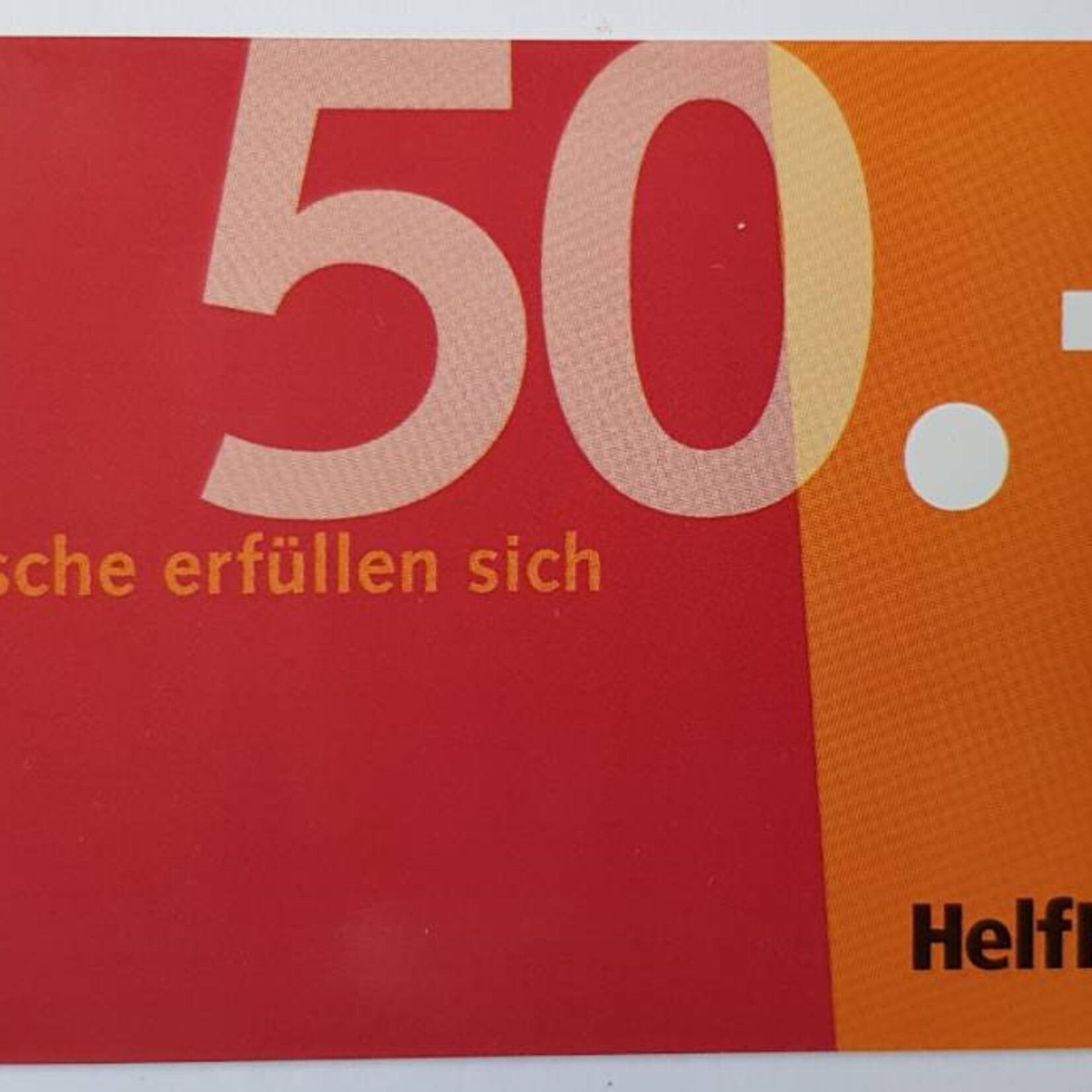 Gutscheinkarte von HelfRecht 50 Euro