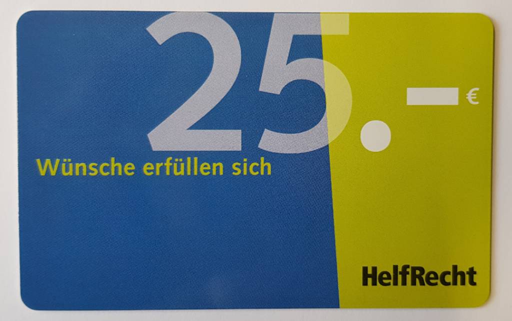 Gutscheinkarte von HelfRecht 25 Euro