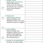 Zielplan für den Monat