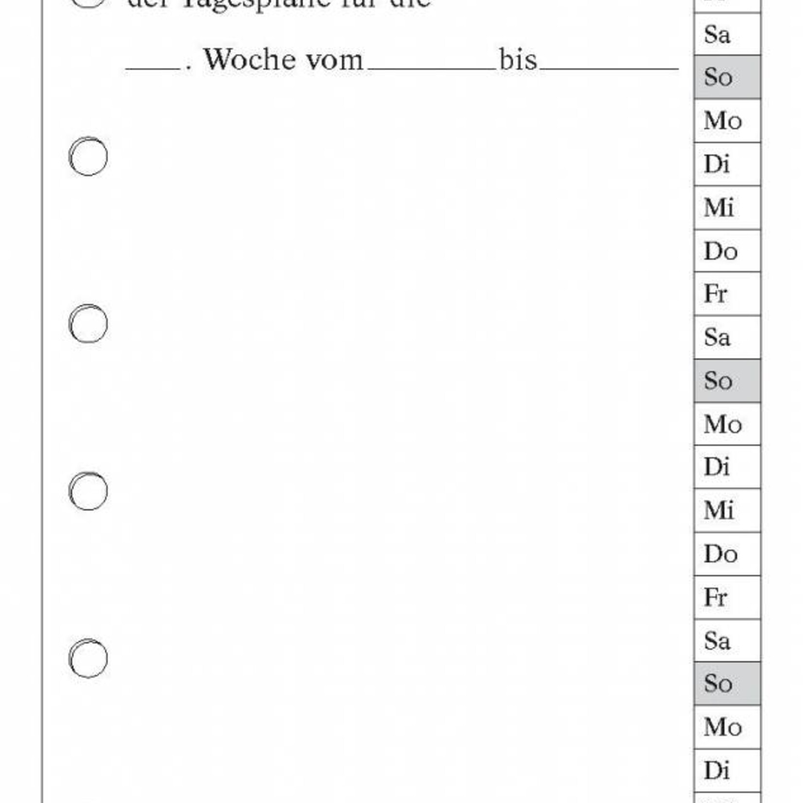 Wochenregister