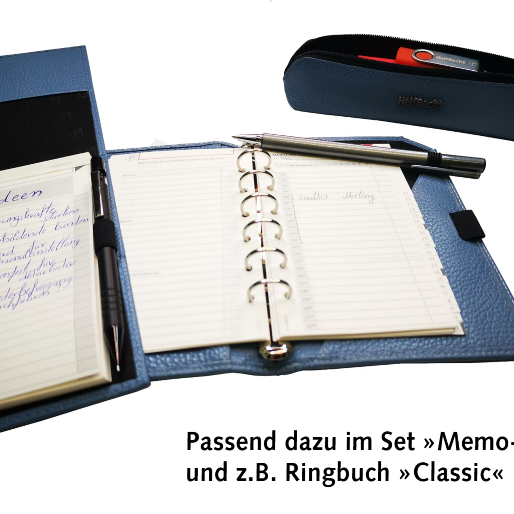 Stiftetui für Büro und unterwegs - Lichtblau