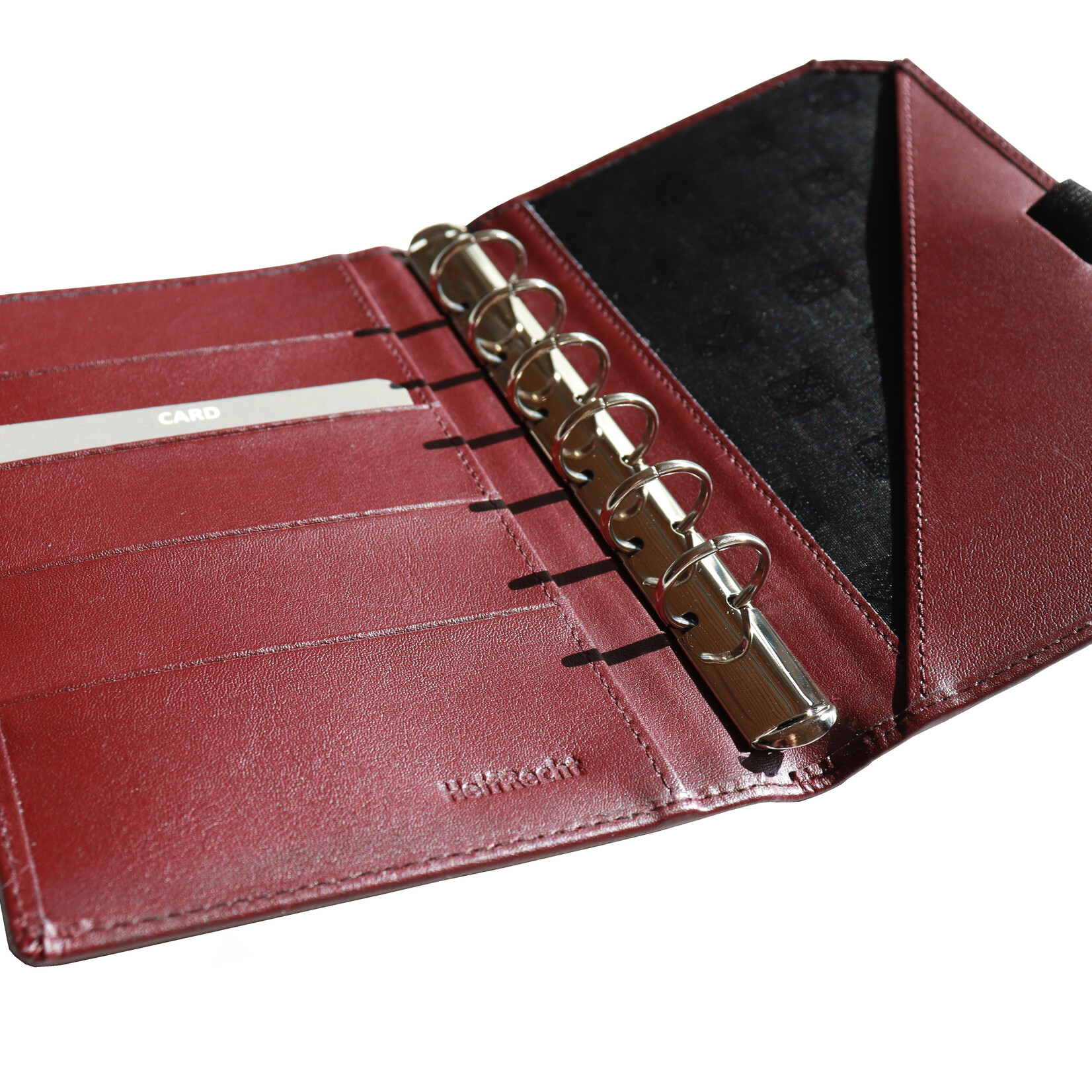 Lederringbuch "Klassik", 17-mm-Ringmechanik Glattleder - bordeaux