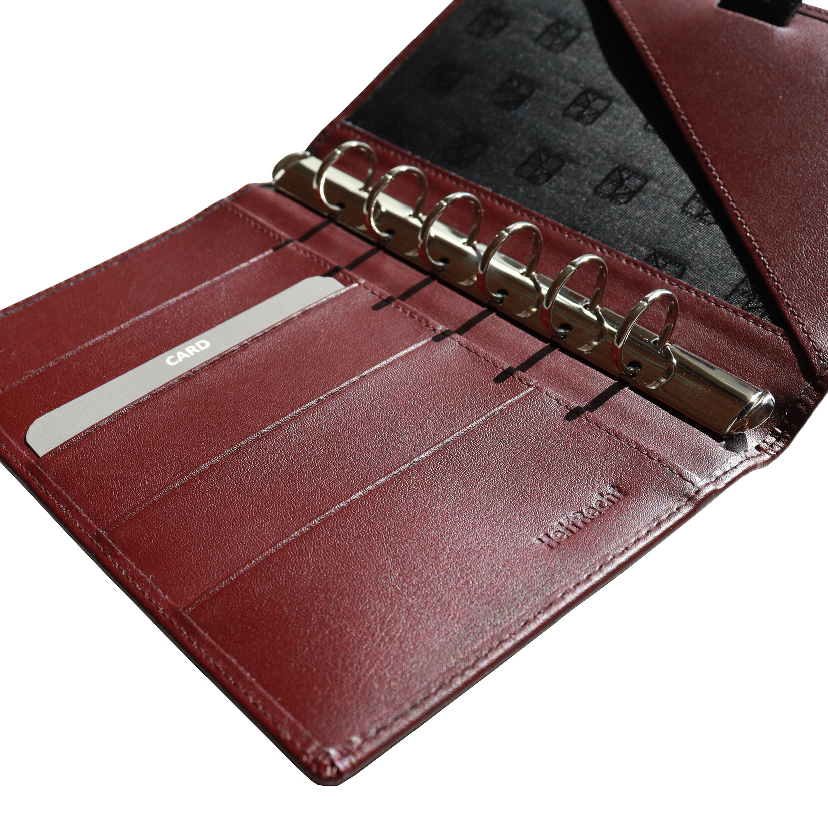 Lederringbuch "Klassik", 17-mm-Ringmechanik Glattleder - bordeaux