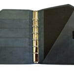 Lederringbuch "Classic" dark blue