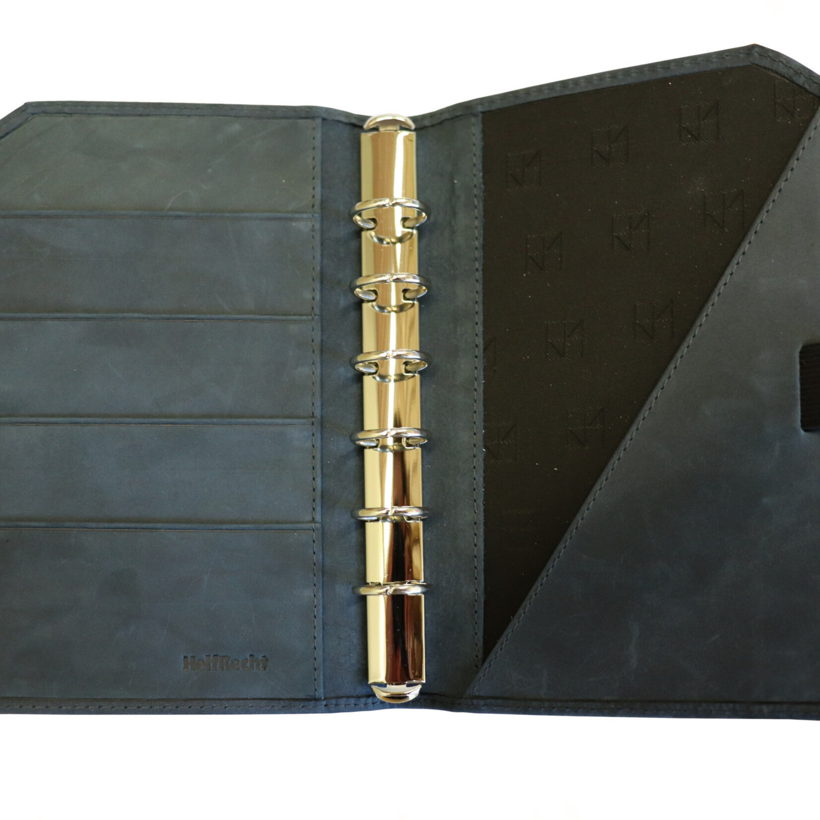 Lederringbuch "Classic" dark blue im Vintage-Look