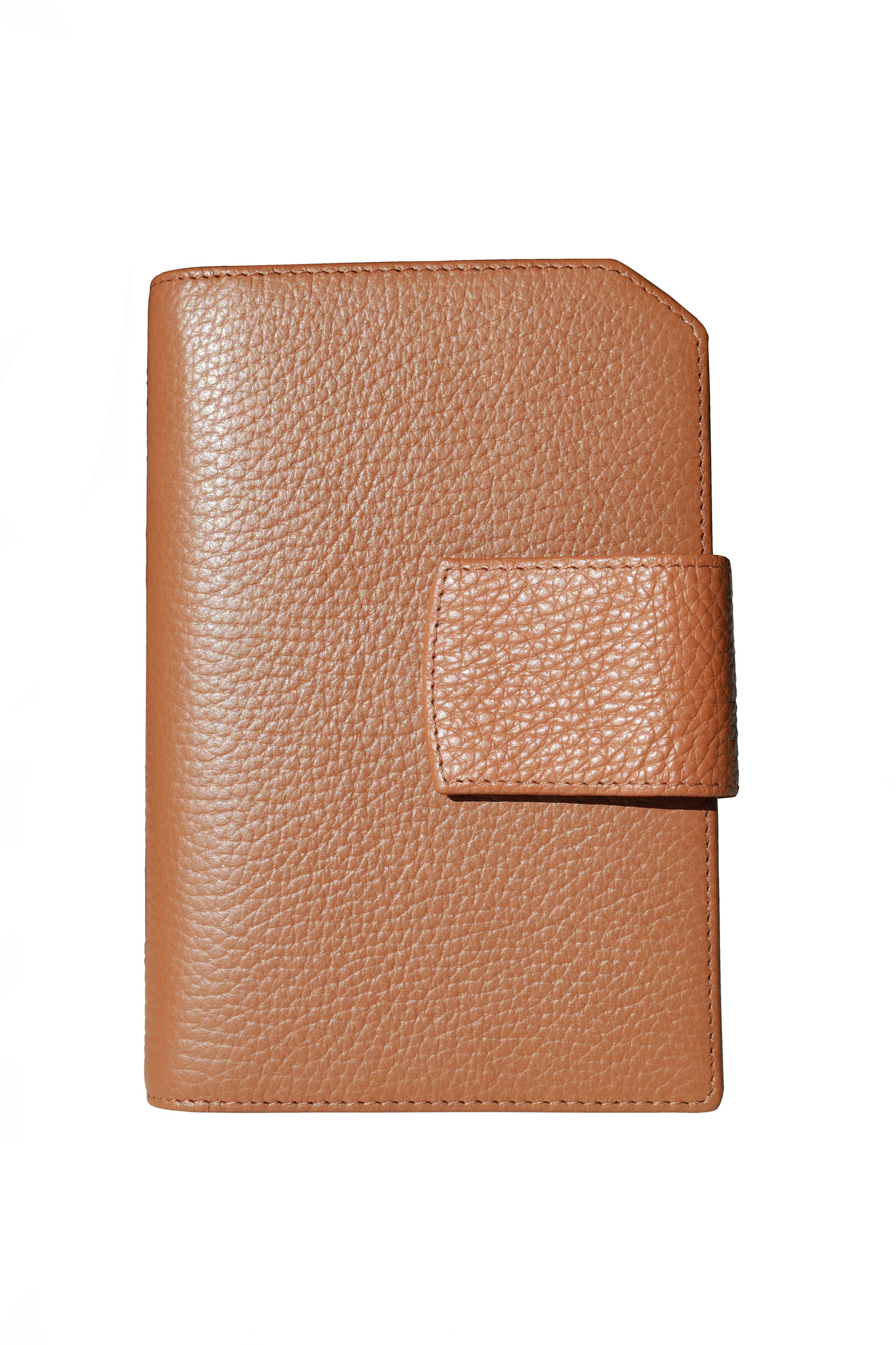 Lederringbuch "Classic L" -Cognac