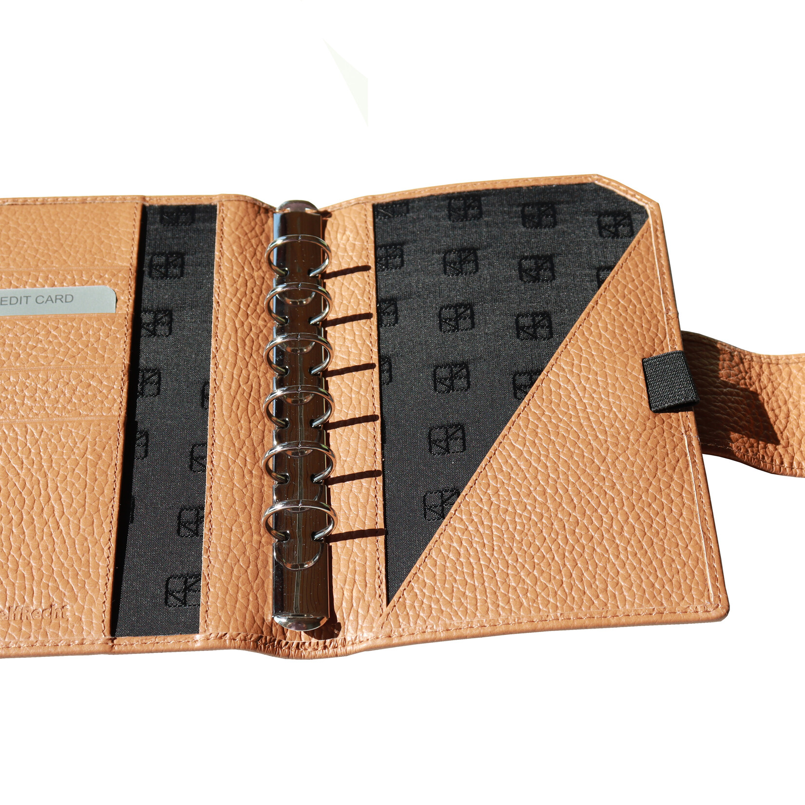 Lederringbuch "Classic L" -Cognac