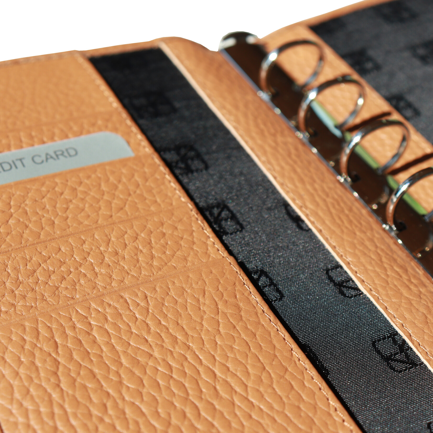 Lederringbuch "Classic L" -Cognac