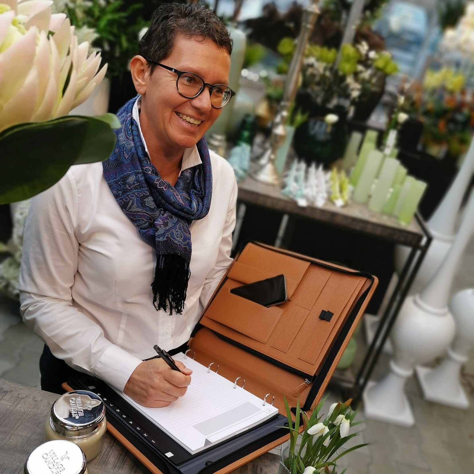 Ledermappe "Office Classic"  mit Tragegriff