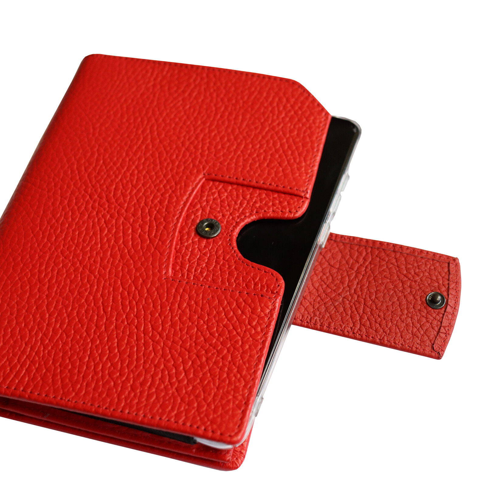 Lederringbuch "Planer plus E" -Karminrot