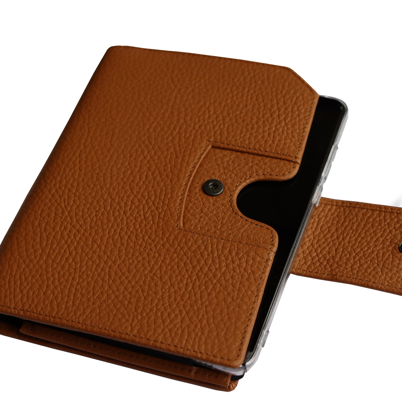 Lederringbuch "Planer plus E" -Cognac