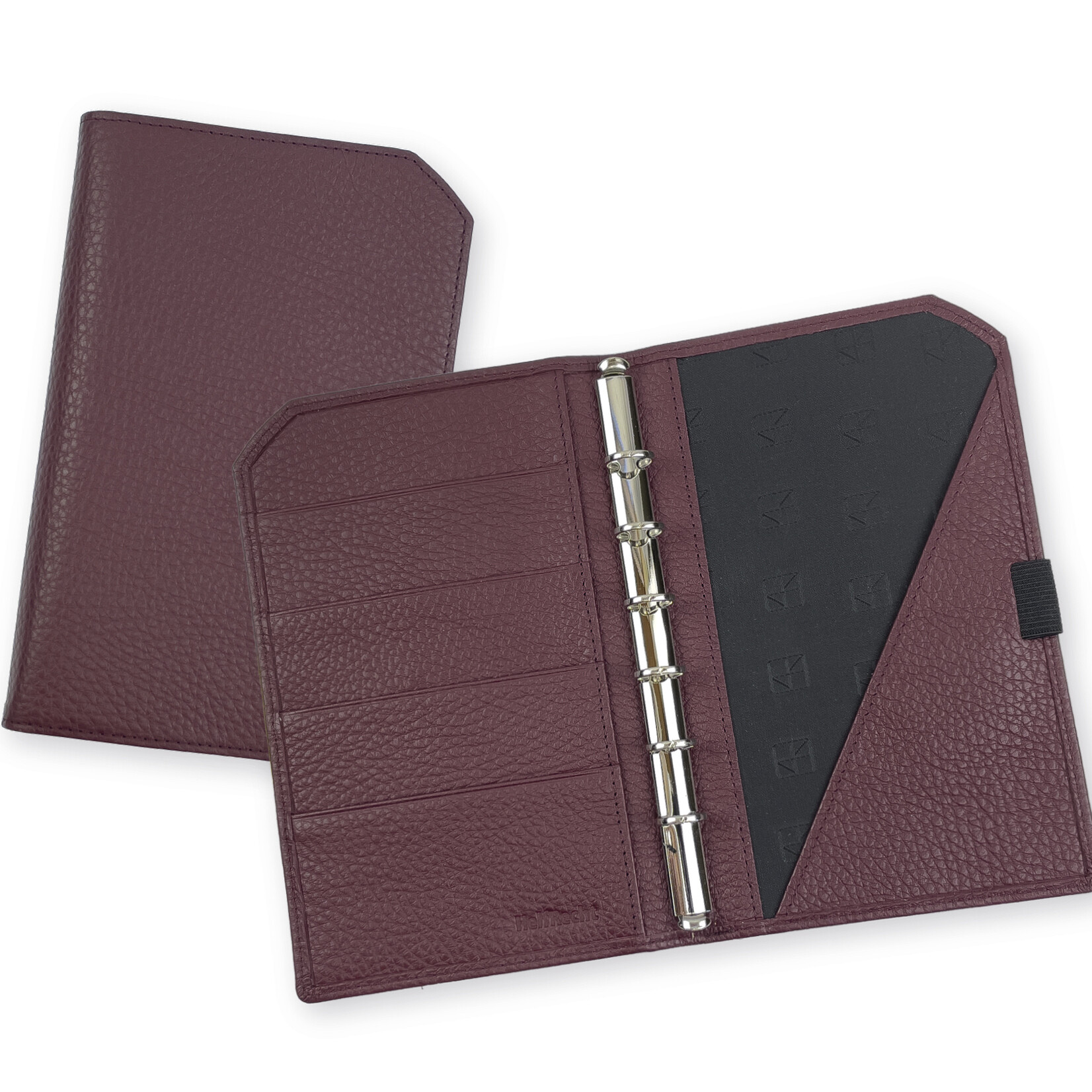 Lederringbuch "Classic", 13-mm-Ringmechanik - weinrot