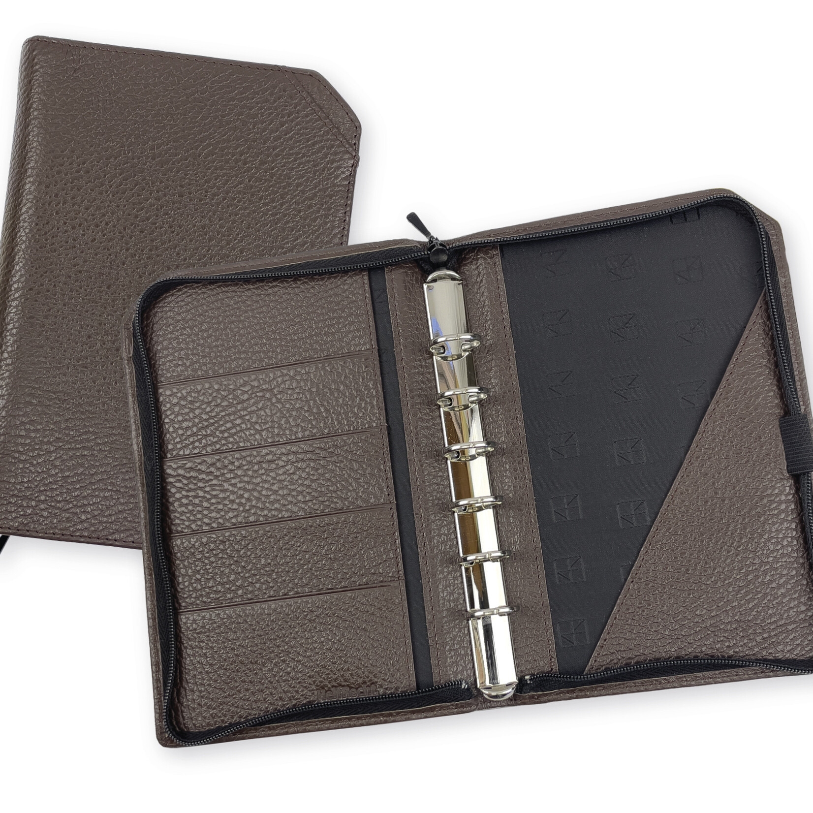 Lederringbuch "Classic S" marone