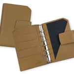 Lederringbuch "Classic L" - Cognac
