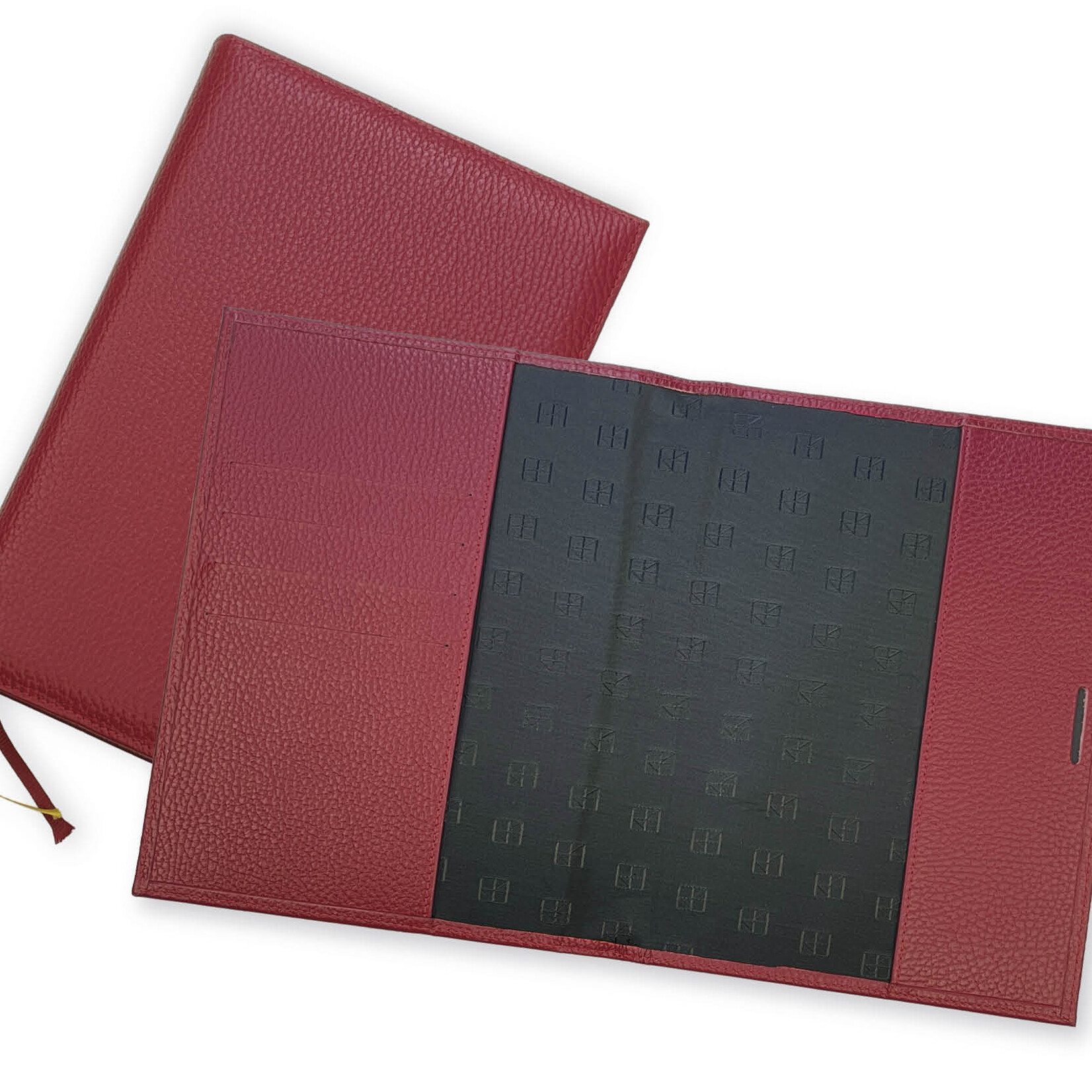 Set MEHR als ein KALENDER 2026 plus Lederhülle Karminrot