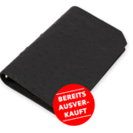 Straußenleder-Optik in schwarz