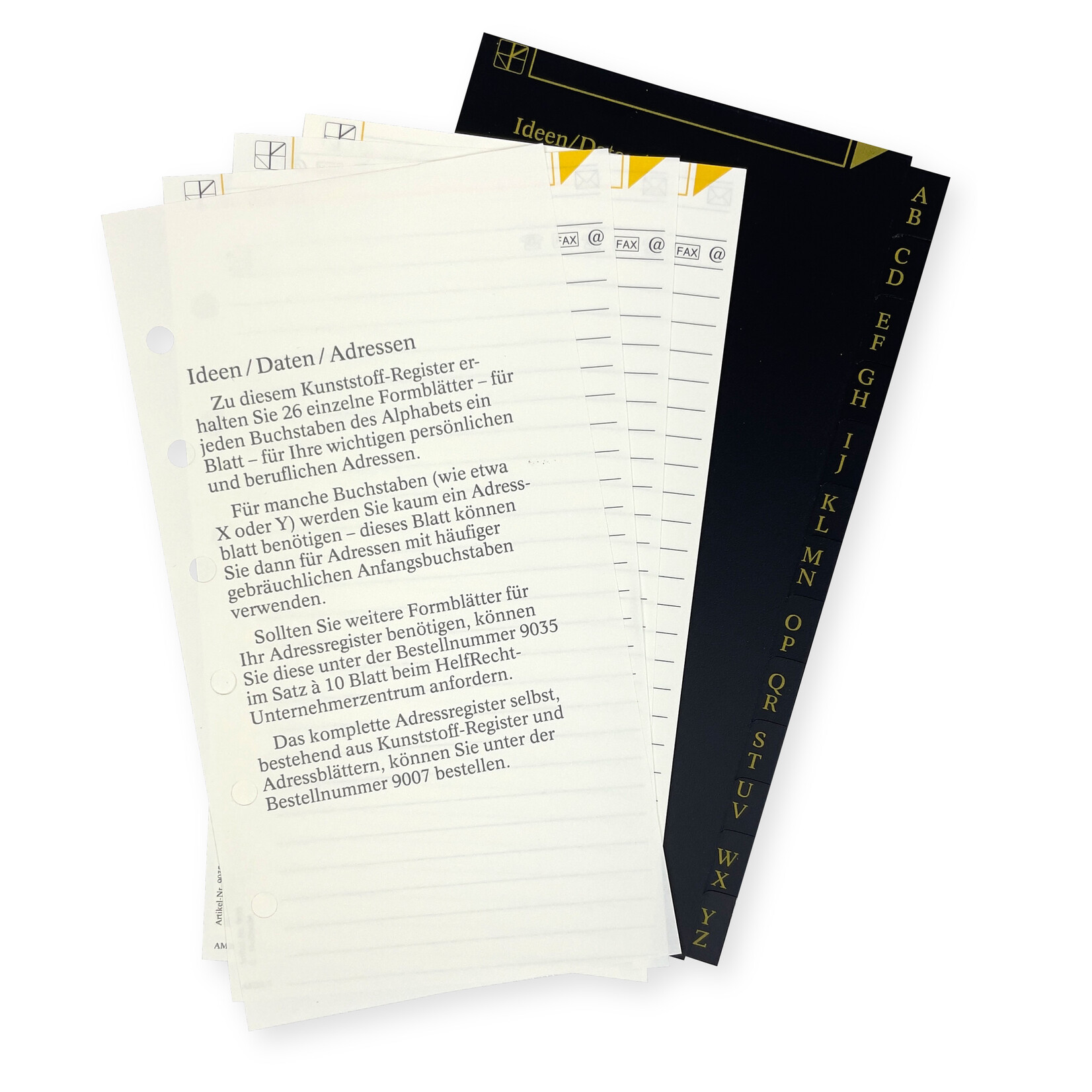 Adressenregister Kunststoff
