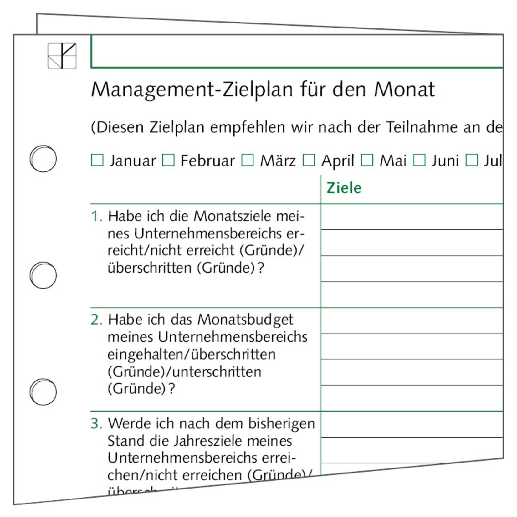 Management-Zielplan