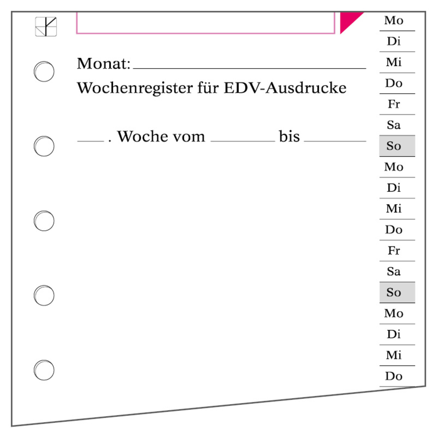 Wochenregister