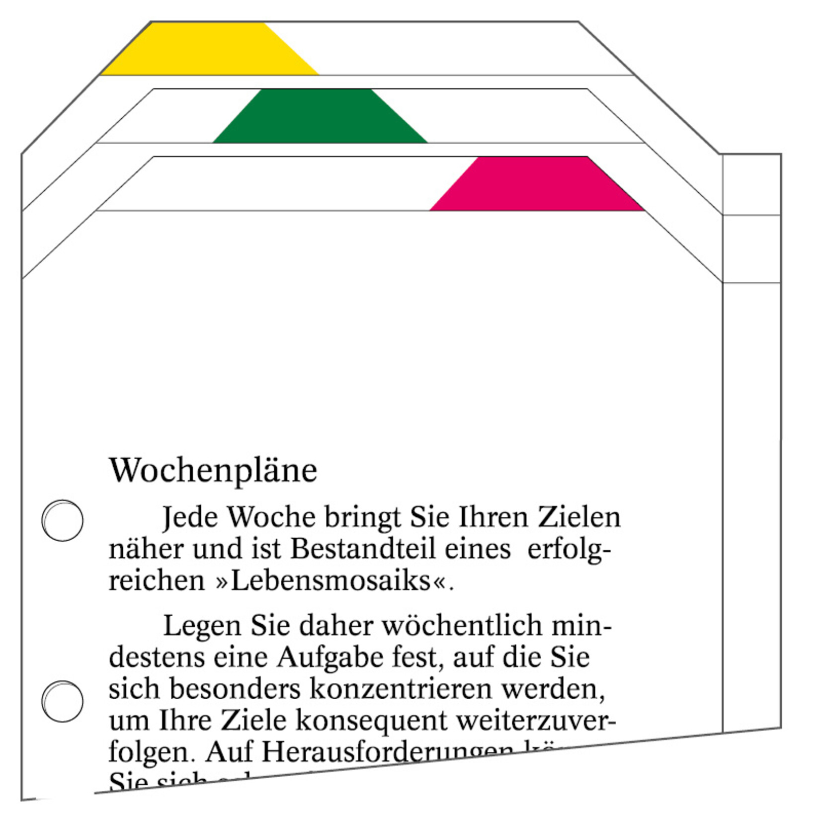 Leitkarten für Wochenpläne