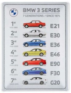 BMW BMW Metalen bord  BMW 3 Serie