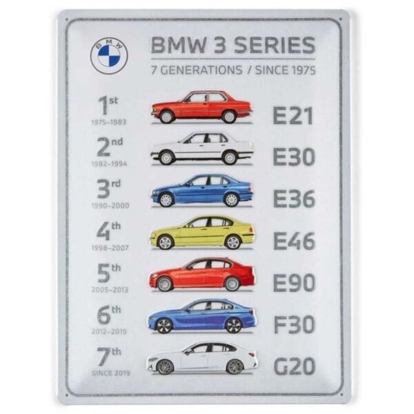 BMW BMW Metalen bord  BMW 3 Serie