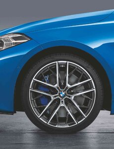 BMW Zomerwielset 19" Styling 555M, Mat Zwart - Gepolijst (F40, F44)