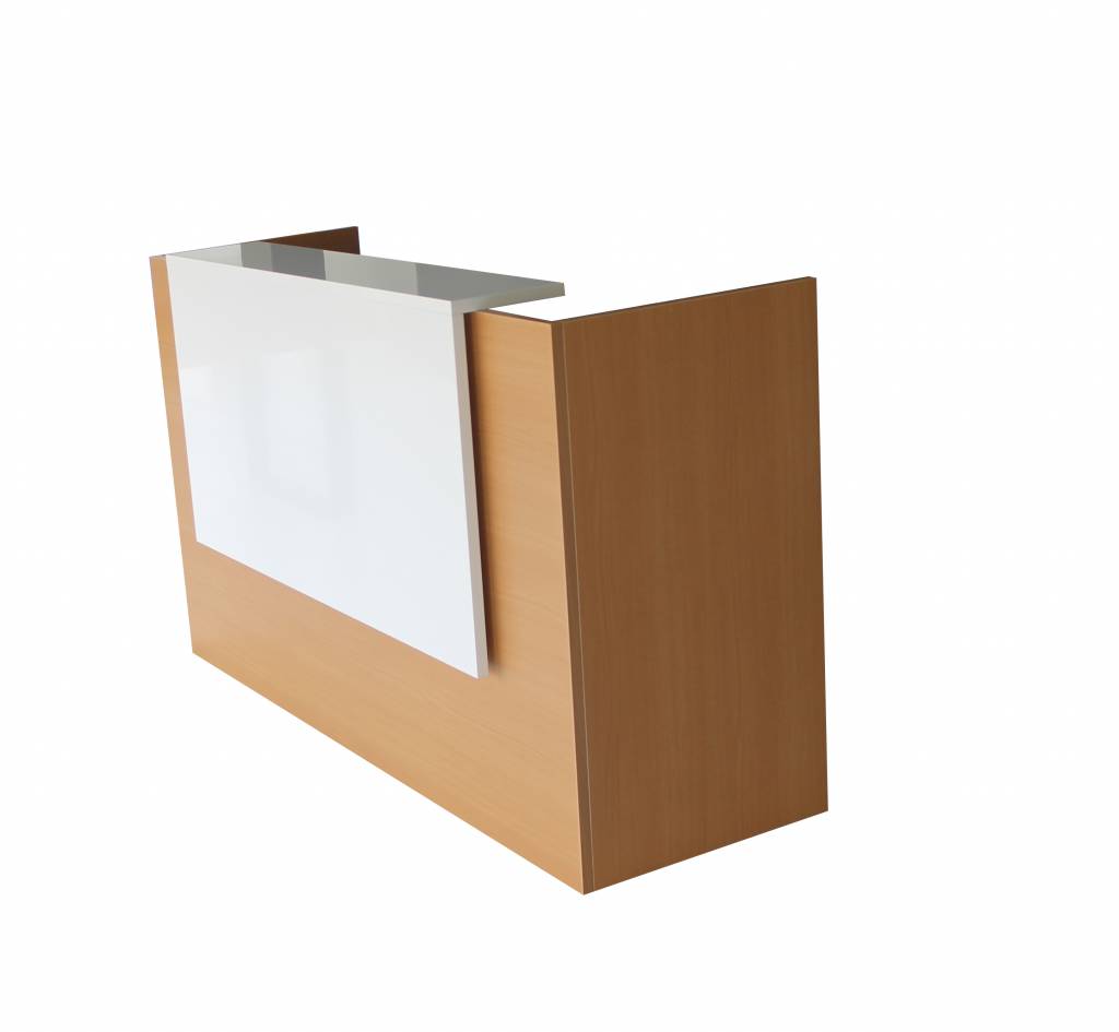 Handgemachte Empfangstheke Emily – 25 mm Möbelbauplatten, schlichtes, modernes Design, individuelle Maße, Sonderwünsche möglich