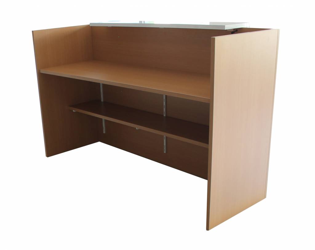 Handgemachte Empfangstheke Emily – 25 mm Möbelbauplatten, schlichtes, modernes Design, individuelle Maße, Sonderwünsche möglich