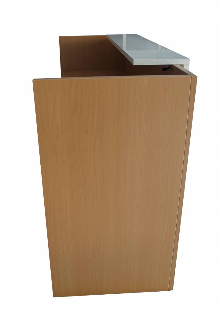 Handgemachte Empfangstheke Emily – 25 mm Möbelbauplatten, schlichtes, modernes Design, individuelle Maße, Sonderwünsche möglich