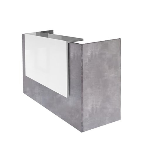 Handgemachte Empfangstheke Emily – 25 mm Möbelbauplatten, schlichtes, modernes Design, individuelle Maße, Sonderwünsche möglich