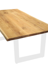 Tischplatte mit Baumkante aus massiver Eiche - 100 x 70 cm