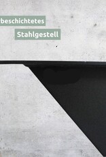 Spider Tischgestell Mittelfuß metall schwarz, Maße: 75 cm x 72 cm x 150 cm (B x H x L)