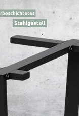 Trapez Tischgestell Metall schwarz – 1 Paar (2 Stück)