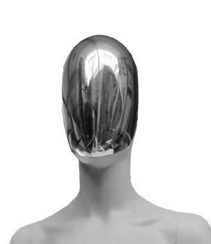 Penther Schaufensterpuppe Dame sportlich, Chrommaske, Magnethaltesystem