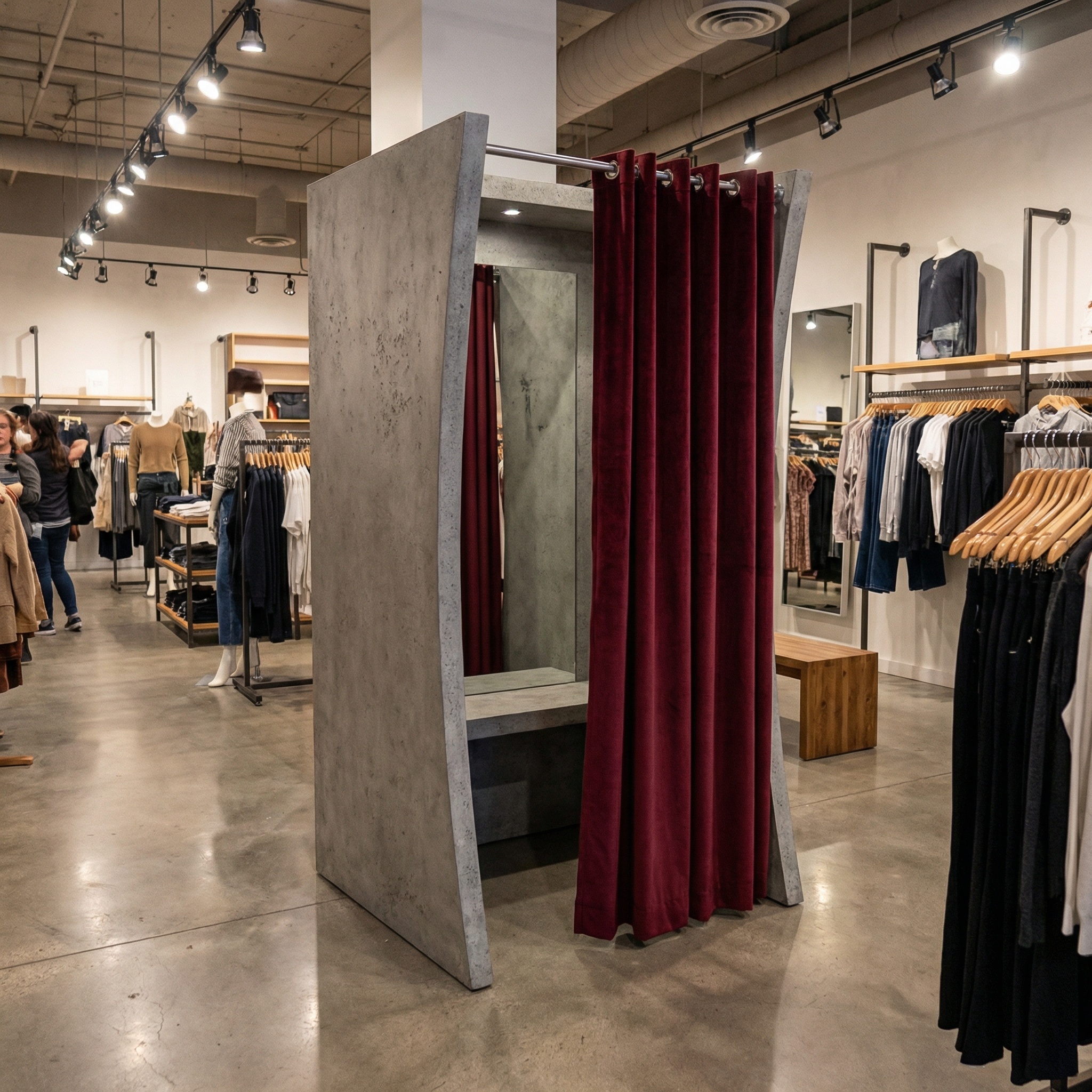 Umkleidekabine Beton "Swing"